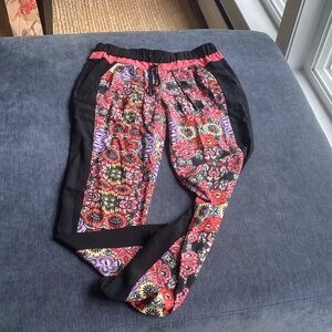 Rebecca Minkoff Black and Pink Jogger Pants